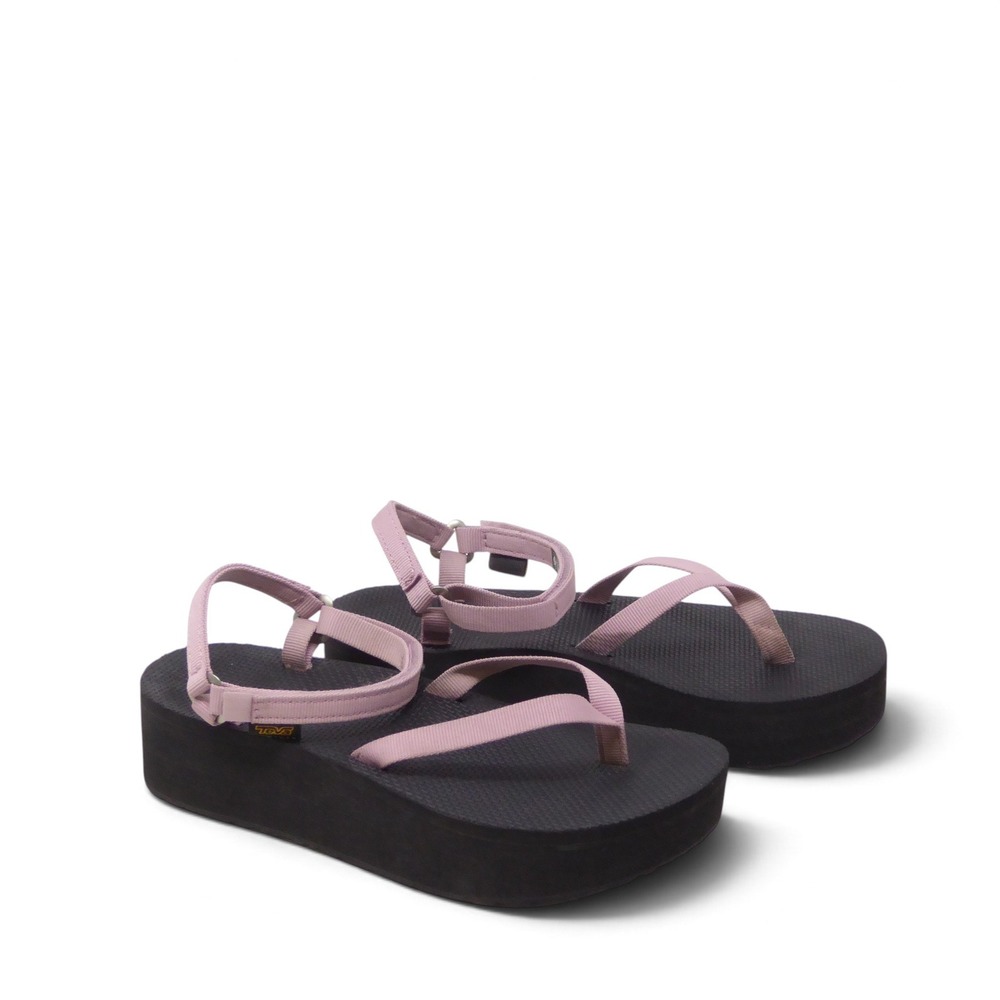Teva Women Flatform Slim Sandal Lilas/Black Platform Strappy Size 7